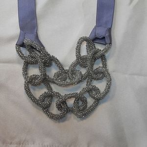 JCrew Beaded Ribbon Necklace (Never Worn)